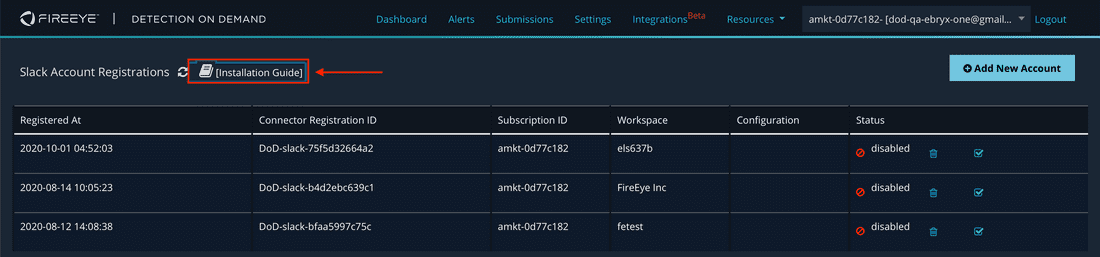 Integration installation